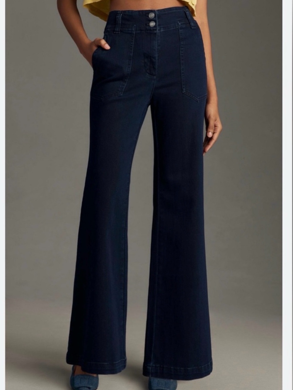 Maeve The Naomi High Rise Wide Leg Blue Jeans Size 29
